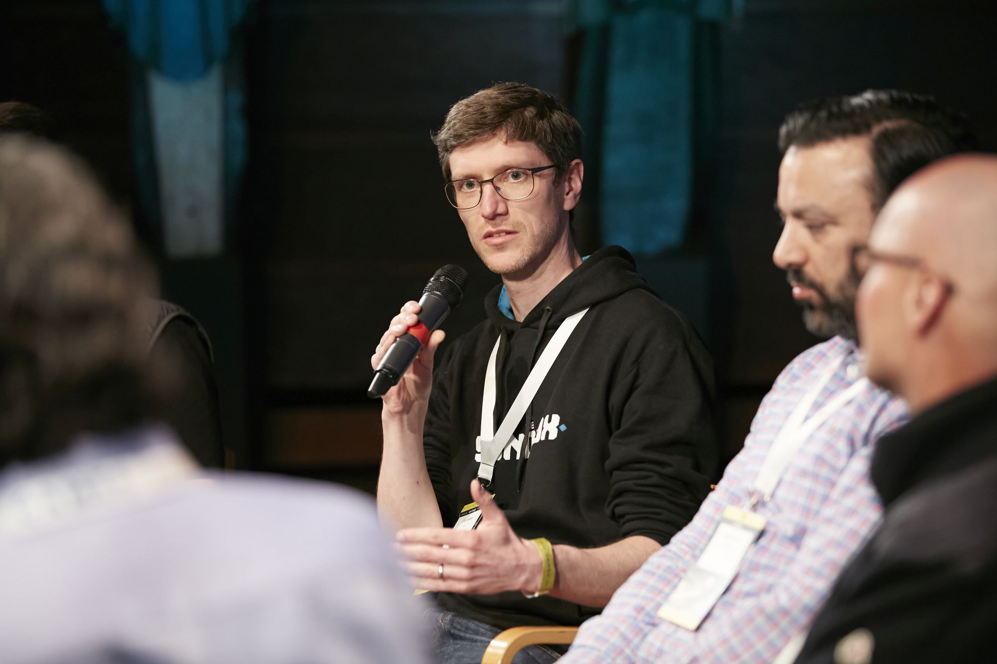Ole Schaper, CTO of Sviper on the panel M&A in the games industry | Photo by Rolf Otzipka